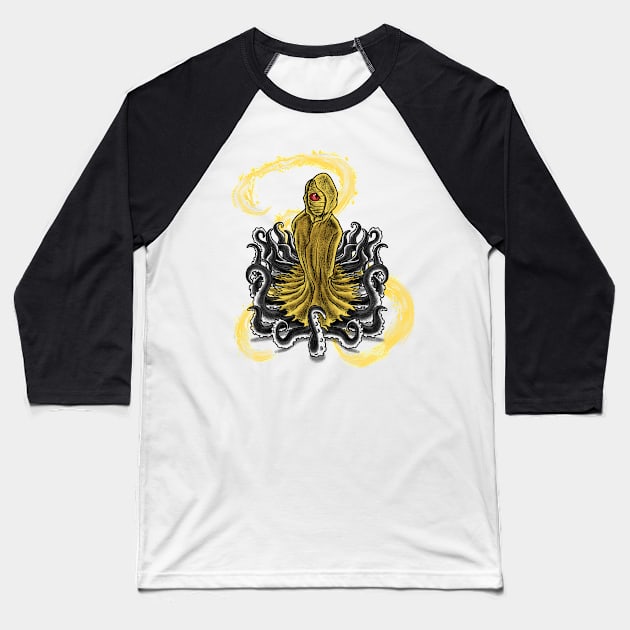 Embrace the Madness: Hastur The King in Yellow Design Baseball T-Shirt by Holymayo Tee